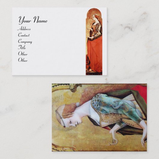 SAINT MARY MAGDALENE White Visitekaartje (Voorkant / Achterkant)