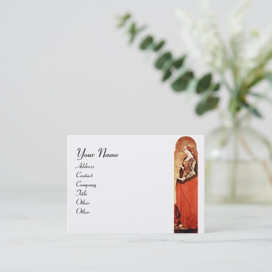 SAINT MARY MAGDALENE White Visitekaartje (Staand voorkant)