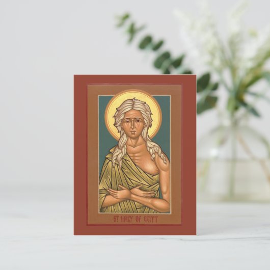 Saint Mary of Egypt Prayer Card Briefkaart (Staand voorkant)