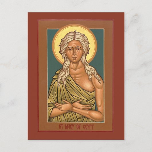 Saint Mary of Egypt Prayer Card Briefkaart (Voorkant)