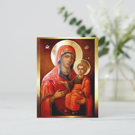Saint Mary Teotokos Briefkaart (Staand voorkant)