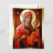 Saint Mary Teotokos Briefkaart (Voorkant / Achterkant)