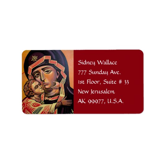 Saint Mary Teotokos Etiket (Voorkant)