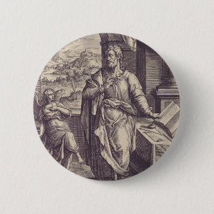 Saint Matthew de Apostle Ronde Button 5,7 Cm