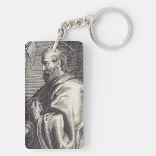 Saint Matthew de Apostle Sleutelhanger (achterkant)