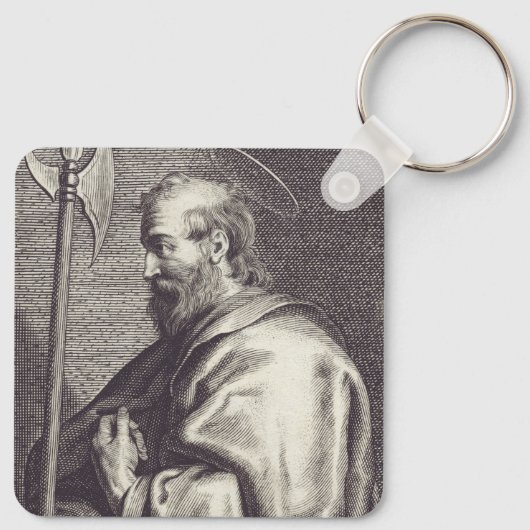 Saint Matthew de Apostle Sleutelhanger (Achterkant)