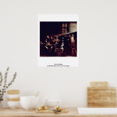 Saint Matthew door Michelangelo Merisi da Caravagg Poster (Keuken)