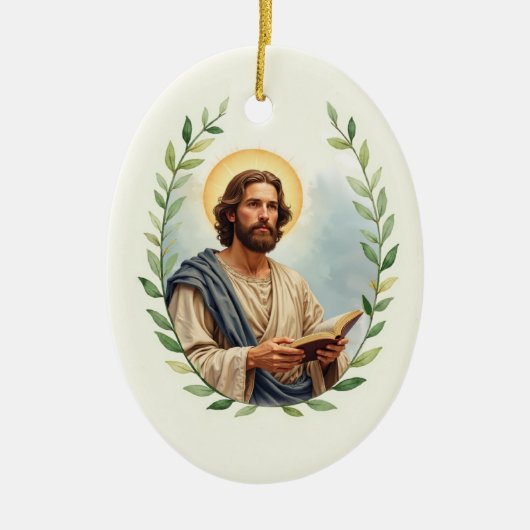 Saint Matthew God's Peace and Blessings Scripture Keramisch Ornament (Voorkant)