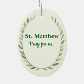 Saint Matthew God's Peace and Blessings Scripture Keramisch Ornament (Achterkant)