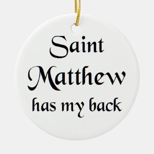 saint matthew keramisch ornament (Voorkant)