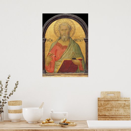 Saint Matthew - Simone Martini Fine Art Poster (Keuken)