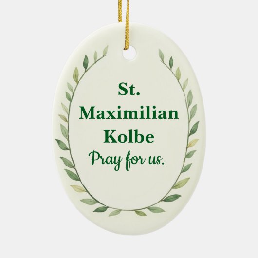 Saint Maximilian Kolbe God's Peace and Blessing Keramisch Ornament (Achterkant)