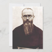 Saint Maximilian Kolbe Poolse katholieke priester Bedankkaart (Voorkant)