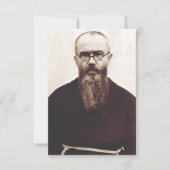 Saint Maximilian Kolbe Poolse katholieke priester Bedankkaart (Voorkant)