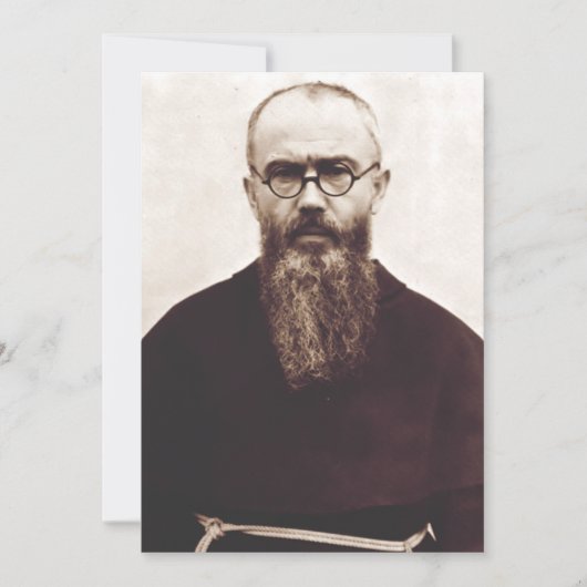 Saint Maximilian Kolbe Poolse katholieke priester Feestdagenkaart (Voorkant)
