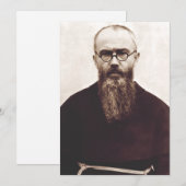 Saint Maximilian Kolbe Poolse katholieke priester Feestdagenkaart (Voorkant / Achterkant)