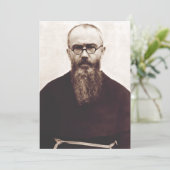 Saint Maximilian Kolbe Poolse katholieke priester Feestdagenkaart (Staand voorkant)