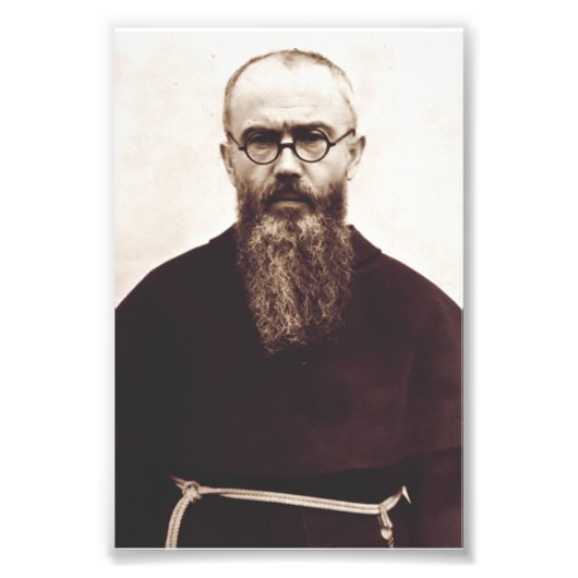 Saint Maximilian Kolbe Poolse katholieke priester Foto Afdruk (Voorkant)