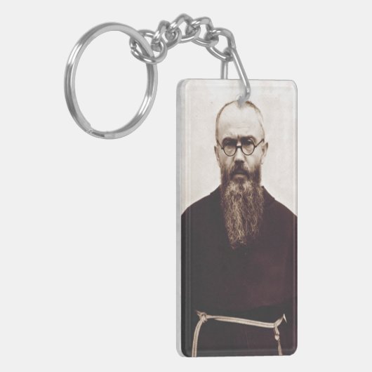 Saint Maximilian Kolbe Poolse katholieke priester Sleutelhanger (Voorkant Links)