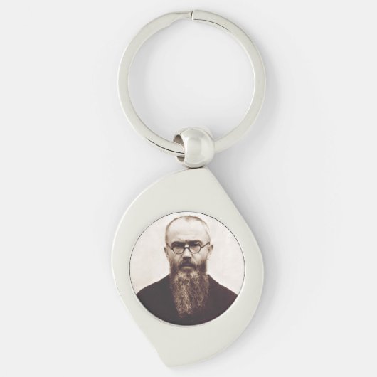 Saint Maximilian Kolbe Poolse katholieke priester Sleutelhanger (Voorkant)