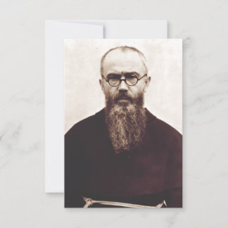 Saint Maximilian Kolbe Premium Holy Card Bedankkaart