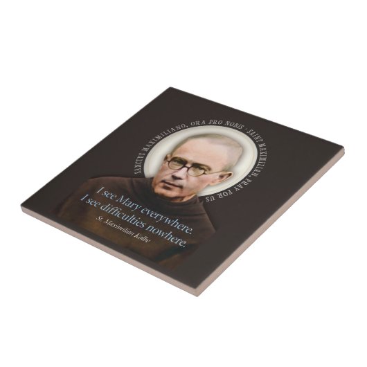Saint Maximillian Kolbe Tegeltje (Zijkant)