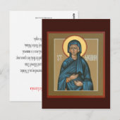 Saint Melania Prayer Card Briefkaart (Voorkant / Achterkant)