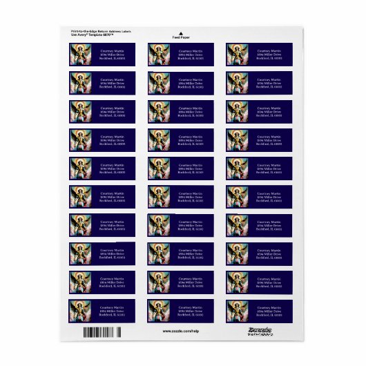 Saint Michael Adress Label (Full Sheet)