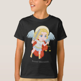 Saint Michael Archangel Cute rooms-katholiek T-shirt