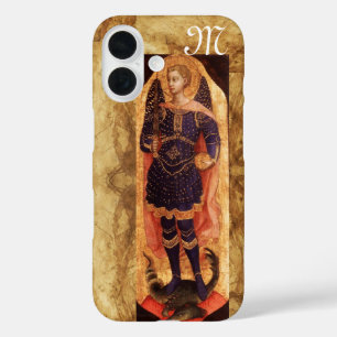 SAINT MICHAEL ARCHANGEL MET DRAGON-monogram iPhone 16 Hoesje