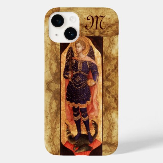 SAINT MICHAEL ARCHANGEL MET DRAGON-monogram Case-Mate iPhone Case (Achterkant)