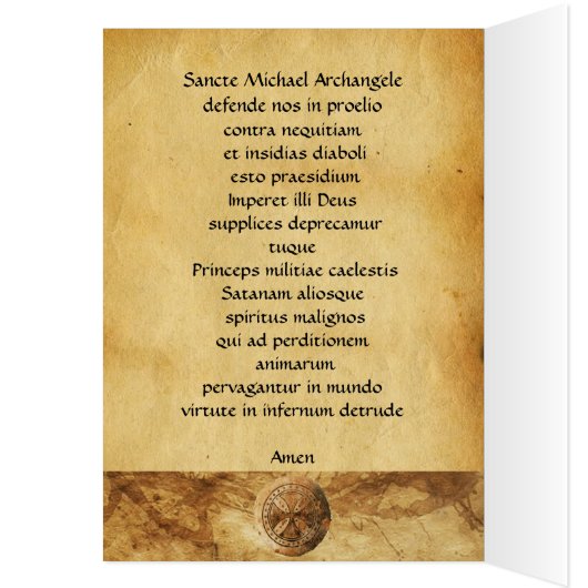 SAINT MICHAEL ARCHANGEL MET DRAGON Prayer (Binnen (Links))