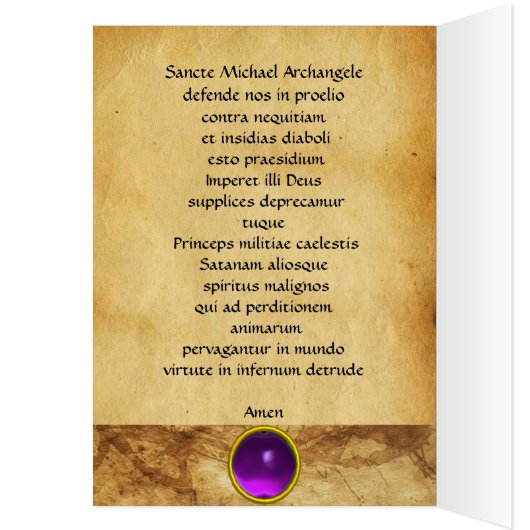 SAINT MICHAEL ARCHANGEL MET DRAGON Prayer (Binnen (Links))