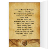 SAINT MICHAEL ARCHANGEL MET DRAGON Prayer (Binnen (Links))