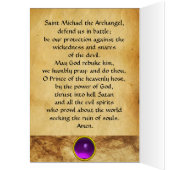 SAINT MICHAEL ARCHANGEL MET DRAGON Prayer (Binnen (Links))