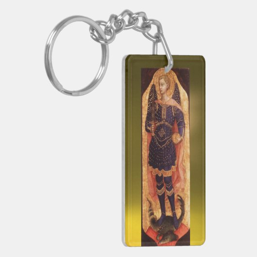 SAINT MICHAEL ARCHANGEL MET DRAGON SLEUTELHANGER (Voorkant Links)