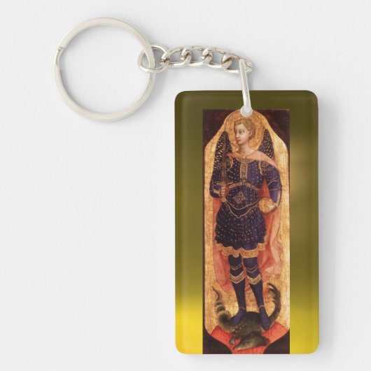 SAINT MICHAEL ARCHANGEL MET DRAGON SLEUTELHANGER (Voorkant)