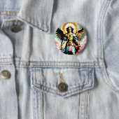 Saint Michael Badge Button (In situ)