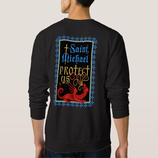 Saint Michael beschermt ons Sweatshirt (Achterkant)