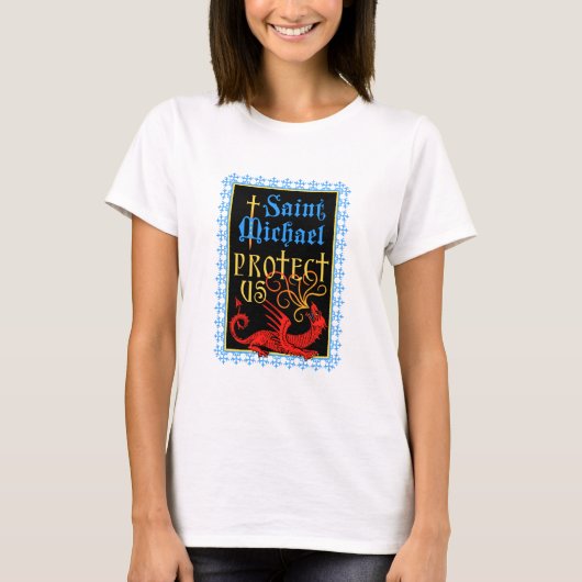 Saint Michael beschermt ons T-Shirt (Voorkant)