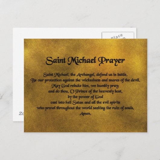 Saint Michael Briefkaart (Voorkant / Achterkant)