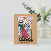 Saint Michael de archangel Briefkaart (Staand voorkant)