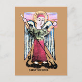 Saint Michael de archangel Briefkaart (Voorkant)