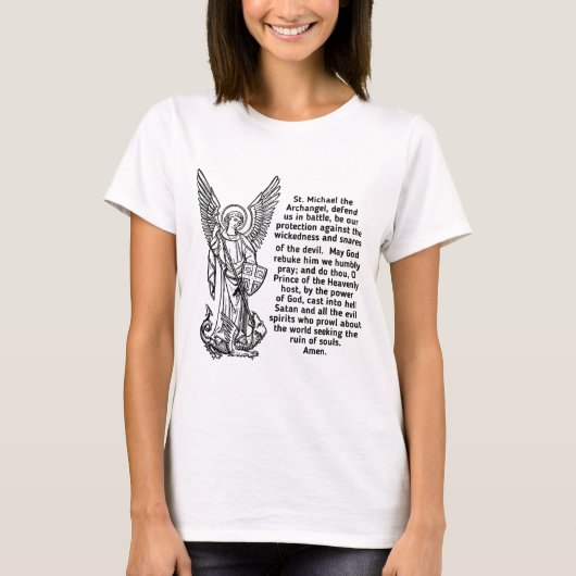 Saint Michael de archangel T-shirt (Voorkant)