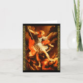 Saint Michael Defeating Satan Archangel Warrior  Kaart (Voorkant)