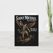 Saint Michael Defend Us In Battle Archangel Christ Kaart (Voorkant)