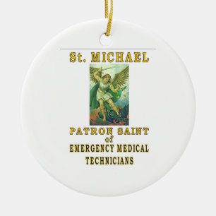 SAINT MICHAEL EMT KERAMISCH ORNAMENT