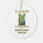 SAINT MICHAEL EMT KERAMISCH ORNAMENT (Links)