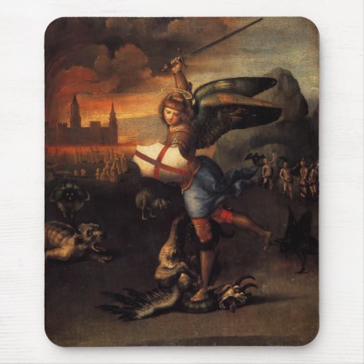Saint Michael en de draak Muismat (Voorkant)
