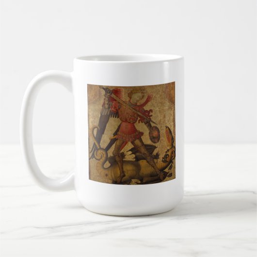 Saint Michael en de Dragon Koffiemok (Links)